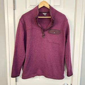 Eddie Bauer purple fleece, size large